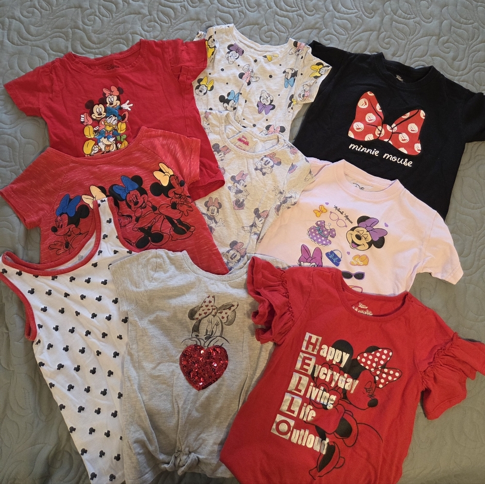 Disney Girls Minnie Mouse TShirts. Size 4T. 9 Total